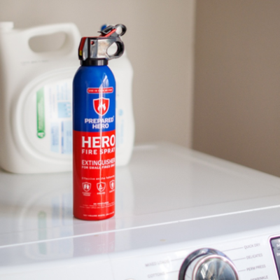 Recalled Prepared Hero Fire Spray canister